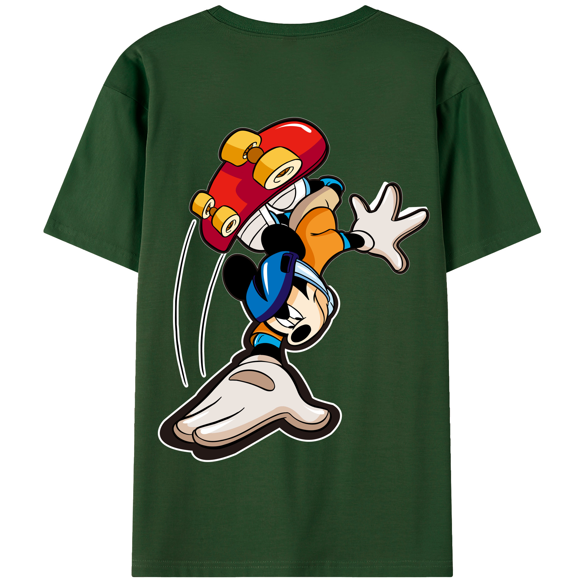 （画像用） ミッキーマウス Mickey Mouse 綿100％半袖Tシャツ（背面プリント）